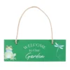 Green Welcome to Our Garden Hanging Sign 7 Green Welcome to Our Garden Hanging Sign