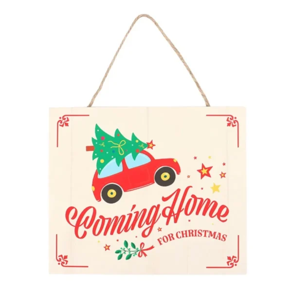 Coming Home for Christmas Hanging Sign 2 Coming Home for Christmas Hanging Sign