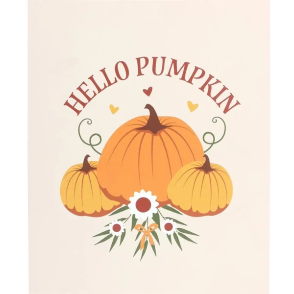 Autumn Days Hello Pumpkin Hanging Sign 3 Autumn Days Hello Pumpkin Hanging Sign