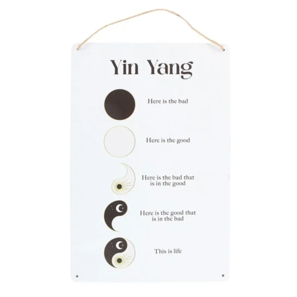 30cm Yin Yang Hanging Metal Sign 2 30cm Yin Yang Hanging Metal Sign