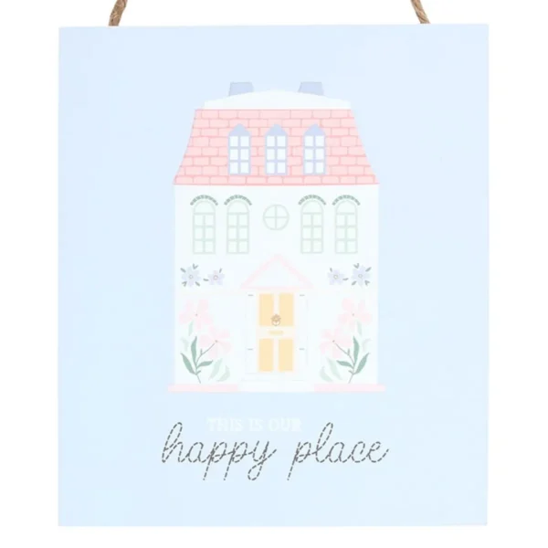 This Is Our Happy Place Pastel House Hanging Sign