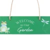 Green Welcome to Our Garden Hanging Sign 8 Green Welcome to Our Garden Hanging Sign