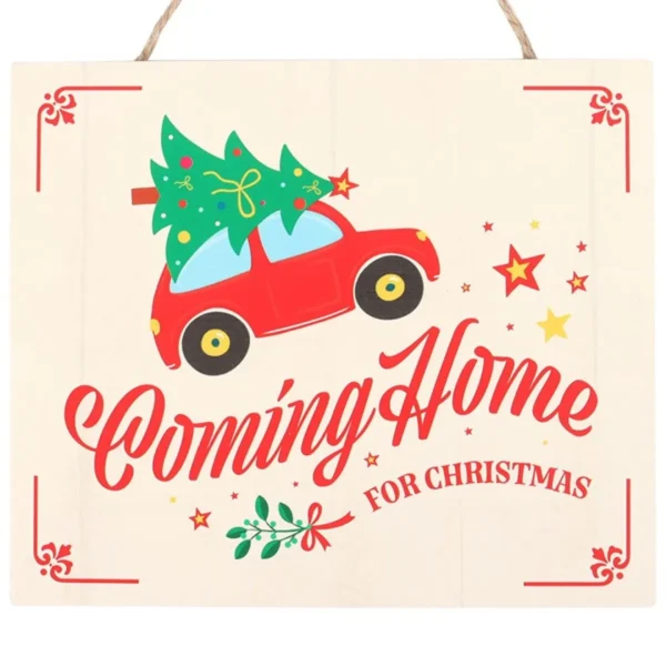 Coming Home for Christmas Hanging Sign 3 Coming Home for Christmas Hanging Sign