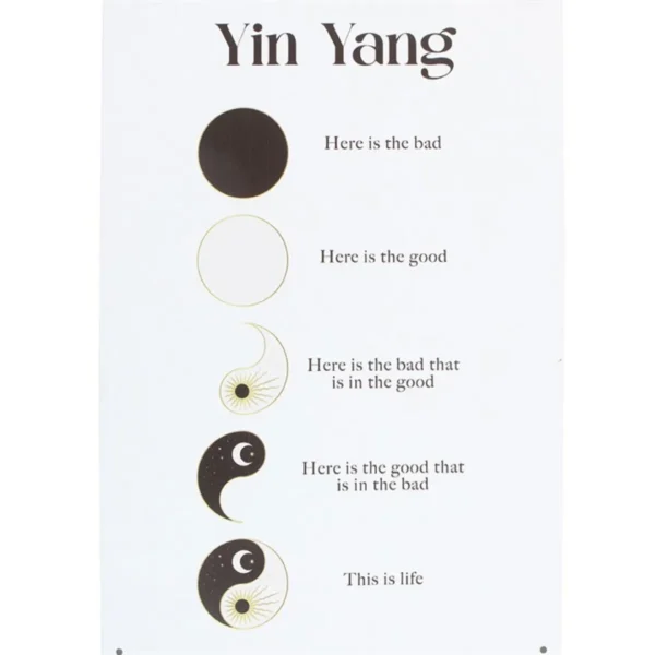 30cm Yin Yang Hanging Metal Sign 3 30cm Yin Yang Hanging Metal Sign