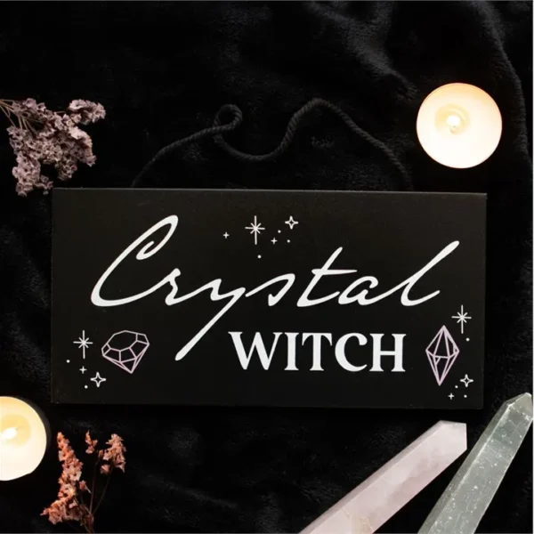 Crystal Witch Hanging Sign 1 Crystal Witch Hanging Sign