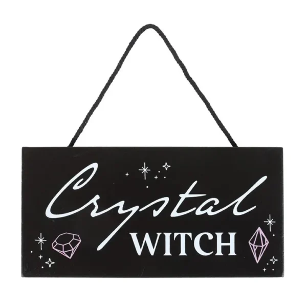Crystal Witch Hanging Sign 2 Crystal Witch Hanging Sign