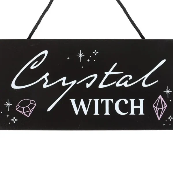 Crystal Witch Hanging Sign 3 Crystal Witch Hanging Sign