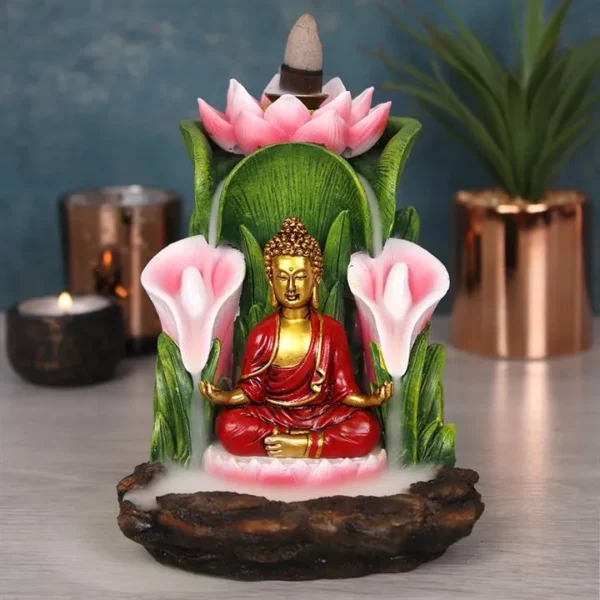 Colourful Buddha Backflow Incense Burner 4 Colourful Buddha Backflow Incense Burner