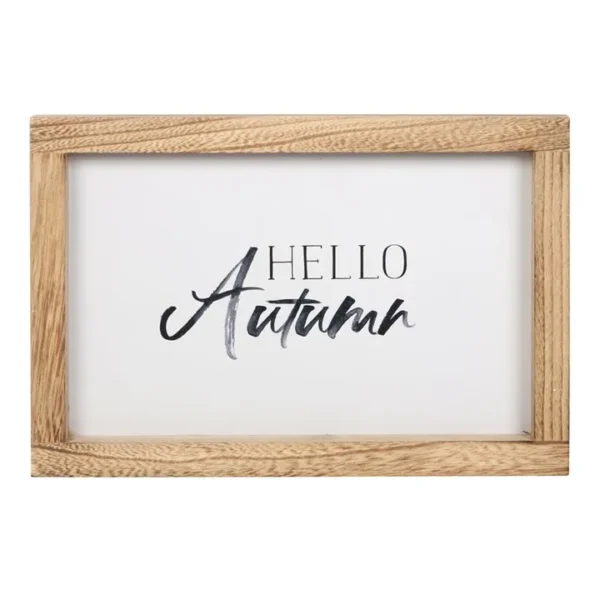 Hello Autumn Wooden Frame Sign 1 Hello Autumn Wooden Frame Sign