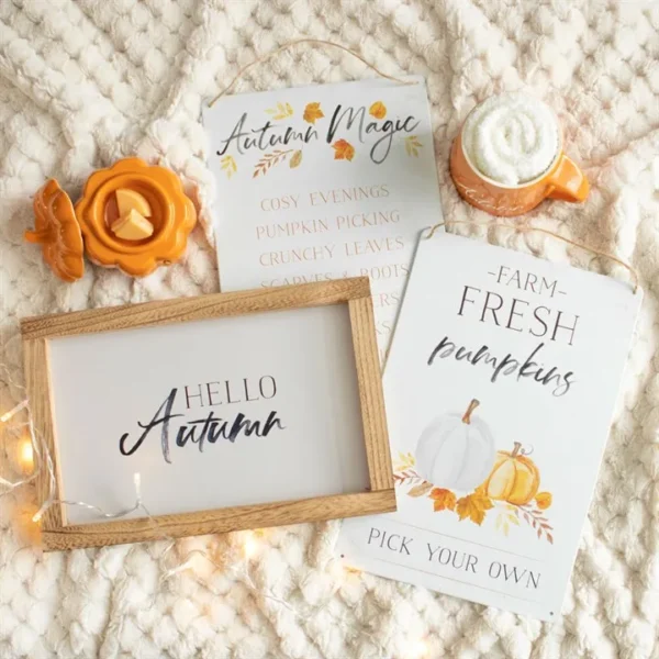 Hello Autumn Wooden Frame Sign 5 Hello Autumn Wooden Frame Sign