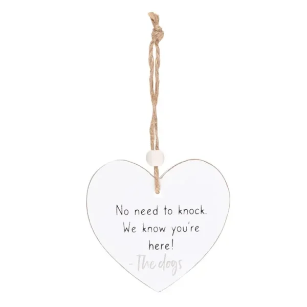 No Need To Knock Hanging Heart Sentiment Sign 1 No Need To Knock Hanging Heart Sentiment Sign
