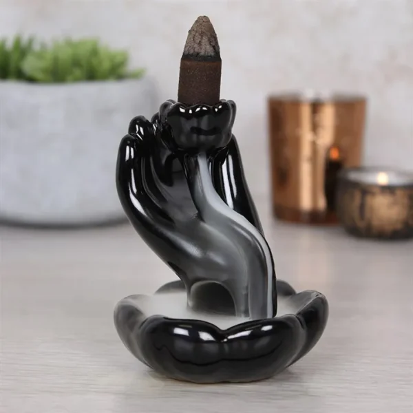 Hand & Lotus Flower Backflow Incense Burner 4 Hand & Lotus Flower Backflow Incense Burner