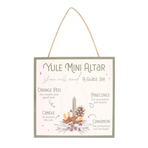20cm Yule Altar MDF Hanging Sign 1 20cm Yule Altar MDF Hanging Sign