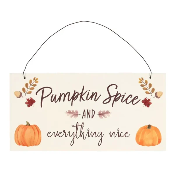 20cm Pumpkin Spice Hanging Sign 1 20cm Pumpkin Spice Hanging Sign