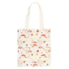 Mushroom Print Polycotton Tote Bag