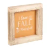 Orange I Love Fall Most of All Wooden Frame Sign 7 Orange I Love Fall Most of All Wooden Frame Sign