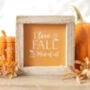 Orange I Love Fall Most of All Wooden Frame Sign 9 Orange I Love Fall Most of All Wooden Frame Sign
