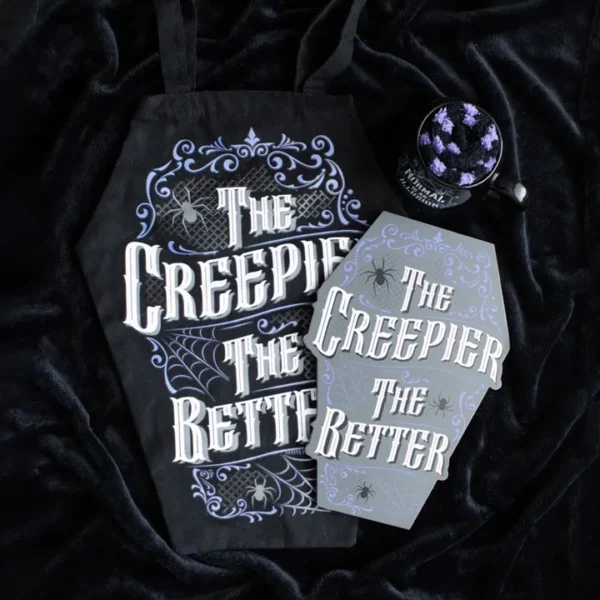 The Creepier the Better Coffin Shaped Sign 5 The Creepier the Better Coffin Shaped Sign