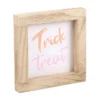 Pink Trick or Treat Wooden Frame Sign 7 Pink Trick or Treat Wooden Frame Sign