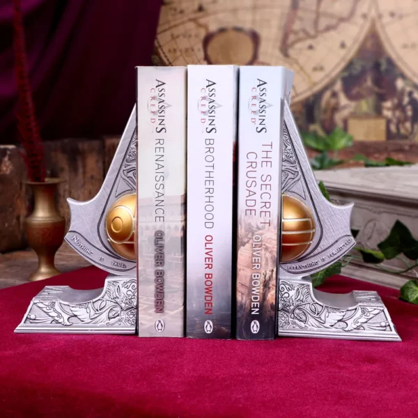 Assassins Creed Book Set Silver Metal Bookends Red Velvet Displayhidden Hatch Assassins Creed Book Set Silver Metal Bookends Red Velvet Displayhidden Hatch