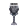 Game of Thrones House Stark Silver Goblet - Winter Is Coming A silver Game of Thrones goblet featuring House Stark direwolf and “Winter is Coming” design.