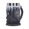 Game of Thrones House Stark Mug Black Resin With Icy Rim Game of Thrones House Stark black mug with direwolf emblem and frosted icy rim.