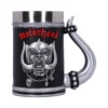 Motörhead Snaggletooth Black Leather Mug - Silver Tusk Handle Motörhead Snaggletooth black leather-style mug with silver tusk handle and red logo The-Hidden-Hatch