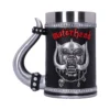 Motörhead Black Leather Mug - Silver Warpig Emblem & Horn Handle Black Motörhead mug with silver Warpig emblem and horn handle, heavy metal design The-Hidden-Hatch