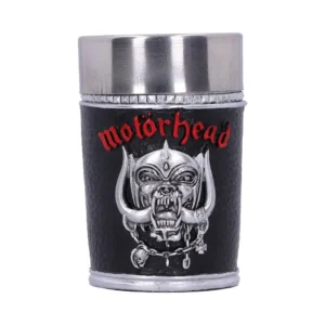 Motörhead Black Stainless Steel Tumbler - Snaggletooth Emblem A black Motörhead tumbler with Snaggletooth emblem and red logo design The-Hidden-Hatch