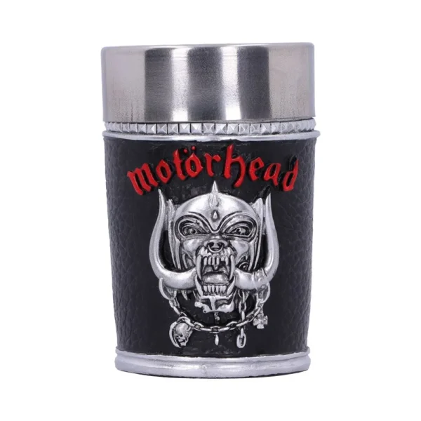 Motörhead Black Stainless Steel Tumbler - Snaggletooth Emblem A black Motörhead tumbler with Snaggletooth emblem and red logo design The-Hidden-Hatch