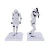 Star Wars Stormtrooper Figurines Set White Armor Combat Pose Two Star Wars Stormtrooper action figures in combat poses on white display bases. The-Hidden-Hatch