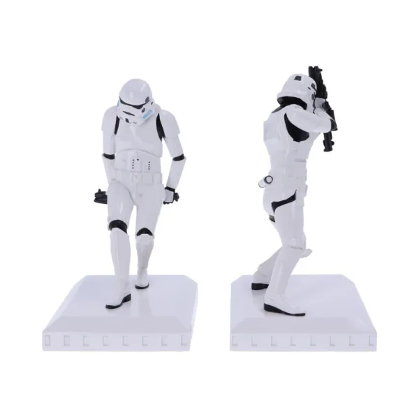Two Star Wars Stormtrooper action figures in combat poses on white display bases. The-Hidden-Hatch
