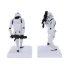 Star Wars Stormtrooper Figurines White Resin - Blaster Display Two white Star Wars Stormtrooper figurines holding blasters on display bases The-Hidden-Hatch