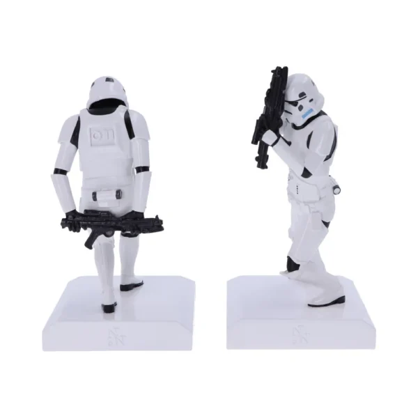 Star Wars Stormtrooper Figurines White Resin - Blaster Display Two white Star Wars Stormtrooper figurines holding blasters on display bases The-Hidden-Hatch