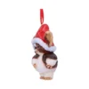 Gizmo Christmas Ornament Figurine Red Santa Hat - Festive Charm Gizmo Christmas ornament wearing a red Santa hat against a white background The-Hidden-Hatch
