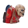 Undead Soldier Bust Figurine Resin Red Uniform - Scarred Face A skeletal soldier figurine in a red British-style uniform with a decayed face and backpack.