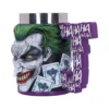 Joker 3D Ceramic Mug Purple Green - Playing Cards Design A 3D Joker face ceramic mug with green hair, purple handle, and playing card details.
