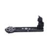 Gothic Resin Incense Holder Black Cat With Pentagram Design Black gothic incense holder with winged cat, moon phases, pentagram, and skull details.
