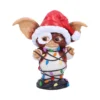 Gizmo Christmas Figurine Resin Collectible - Santa Hat Lights Gizmo figurine in Santa hat wrapped in colorful Christmas lights, festive holiday decoration The-Hidden-Hatch