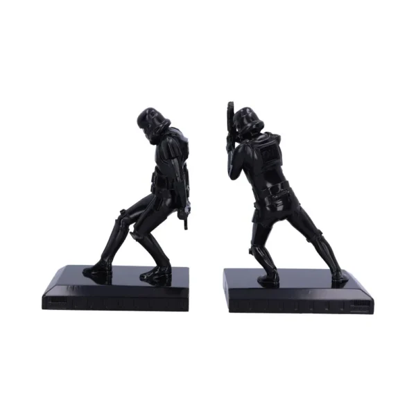 Star Wars Death Trooper Figurines Glossy Black Action Pose Two glossy black Star Wars Death Trooper figurines posed for battle on themed bases The-Hidden-Hatch