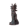 Hecate Goddess Statue Bronze Sculpture - Wolf Companion Design Bronze statue of Greek goddess Hecate with wolf companion and ornate headdress.