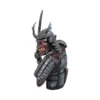 Undead Samurai Warrior Figurine Bronze Resin - Demonic Skull Armor Undead samurai warrior sculpture with demonic skull face and weathered, battle-worn armor.