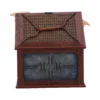 Wooden Collectible Chest Box Brown With Rope And Rune Engravings A handcrafted wooden chest with rope and rune engravings collectible box The-Hidden-Hatch