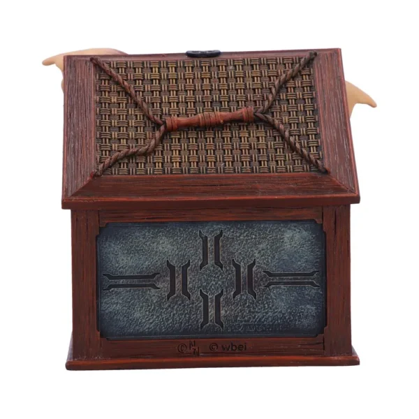 Wooden Collectible Chest Box Brown With Rope And Rune Engravings A handcrafted wooden chest with rope and rune engravings collectible box The-Hidden-Hatch