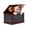 Gizmo Mogwai Collectible Figure Brown Box - Carved Wood Design Gizmo the Mogwai figurine peeking from a carved wooden box collectible figure The-Hidden-Hatch