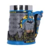 Batman Ceramic Mug Gray Blue - 3D Sculpted Gotham Design 3D Batman-themed ceramic mug featuring sculpted Batman figure and Gotham City design.