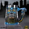 Batman 3D Sculpted Ceramic Mug Blue Gray - Gotham City Design A 3D Batman sculpted ceramic mug featuring Gotham City design and official DC Comics branding.
