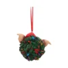Green Christmas Ornament Foliage Ball - Creature Ears & Lights A green Christmas ornament with large tan creature ears and festive lights. The-Hidden-Hatch