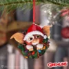 Gizmo Christmas Wreath Ornament - Santa Hat and Colorful Lights Gizmo Christmas wreath ornament with Santa hat and colorful lights The-Hidden-Hatch
