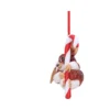 Gizmo Christmas Ornament Resin Red Candy Cane - Holiday Decor Gizmo Christmas ornament clinging to a red and white candy cane with red ribbon The-Hidden-Hatch